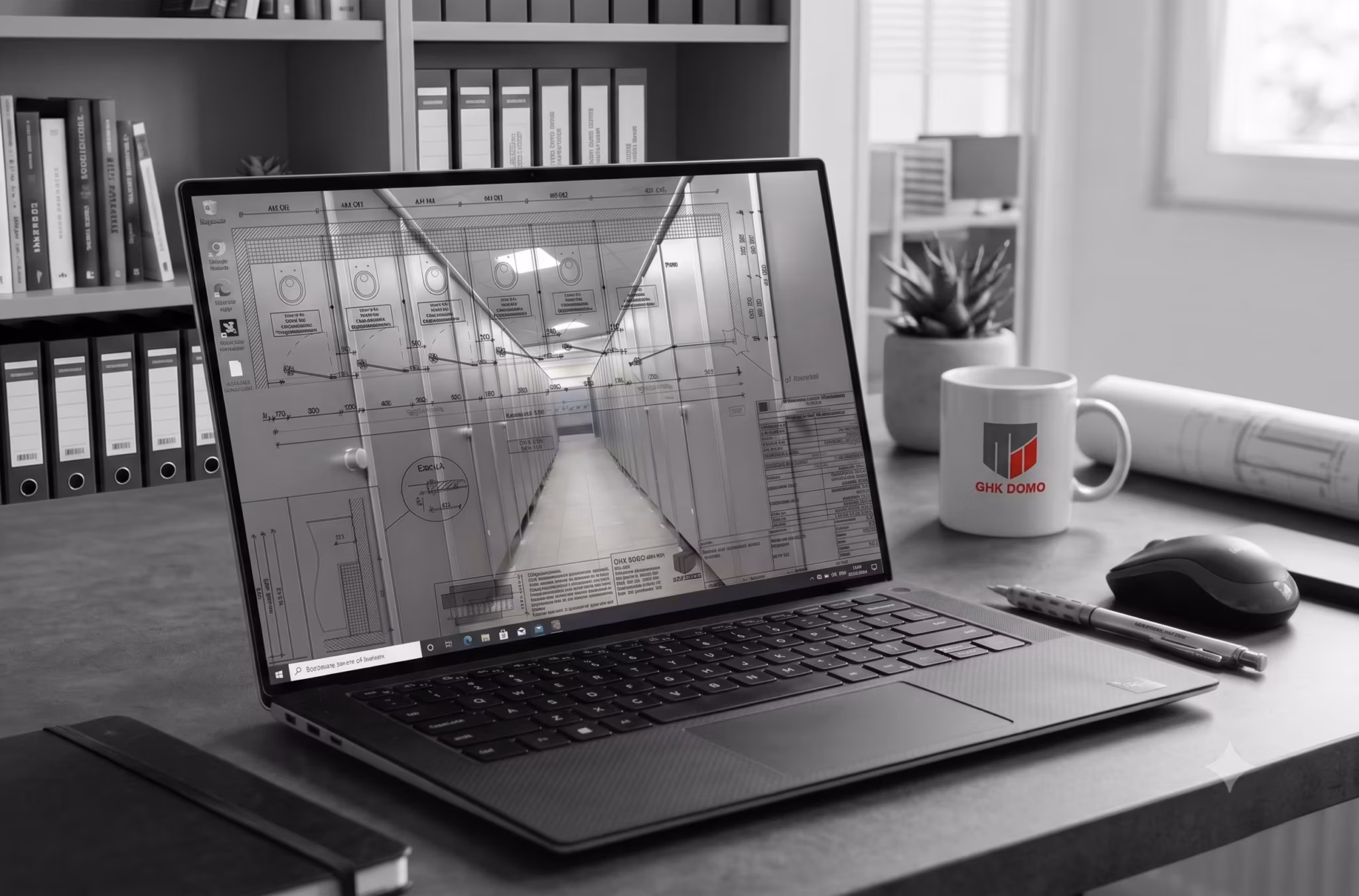 GHK DOMO Trennwandkonfigurator auf Laptop